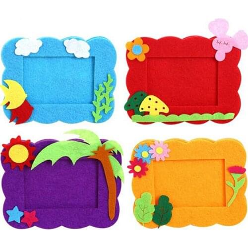 DIY Non-woven Picture Frame cartoon Photo Frame Children Non-woven Stickers Handmade DIY Toys Material Package Craft Toys
