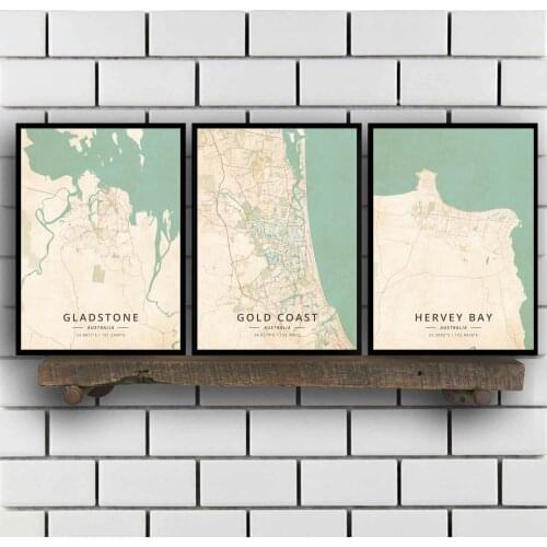 Gladstone Gold Coast Hervey Bay Hobart Launceston Mackay Melbourne Mildura Newcastle Nowra Perth Australia Poster