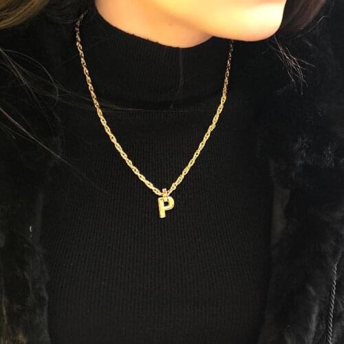 GULCE DERELI, LETTER SYMBOL CHARM CHAIN NECKLACE, NEW PRODUCT, INITIAL CHARM NECKLACES, GIFT BOX, GOLD/SILVER PLATED