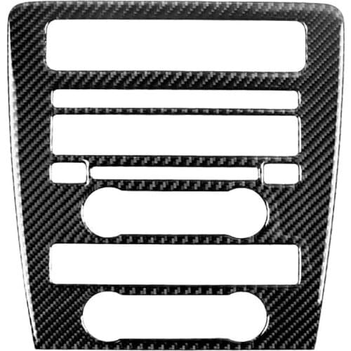 Carbon Fiber Stickers, Central Control CD Panel Cover Moulding, Car Interior Stickers for Ford Mustang 2009-2013,1 PCS