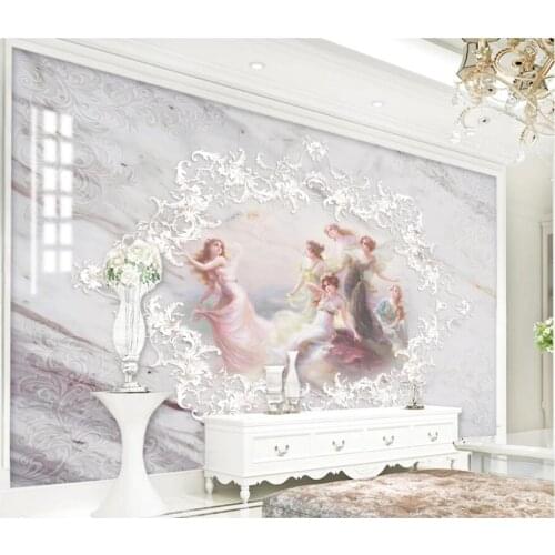 Custom photo 3d wallpaper European Angel Girl Dance background home decor living room 3d wall murals wallpaper for walls 3 d