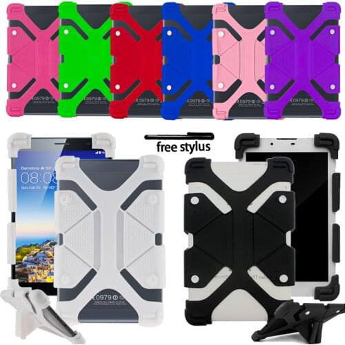 Shockproof Soft Silicone Stand Cover Case for Lenovo Tab 2 A10-70 10.1/Tab 3 10.1/Tab 4 (10/10 Plus) Universal Tablet Case