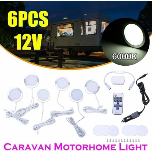 6pcs/set 12V new Interior LED Spot Light Motorhome Light decorative quality Interior Spot Light for VW T4 T5 Camper Van Caravan