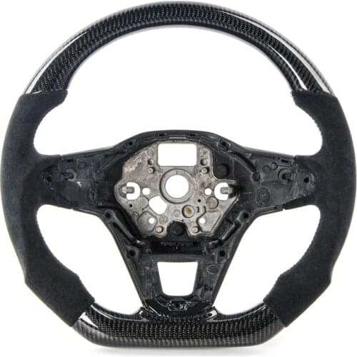 For VW Golf Carbon Fiber Steering Wheel For Golf 8 MK8 With Perforated leather