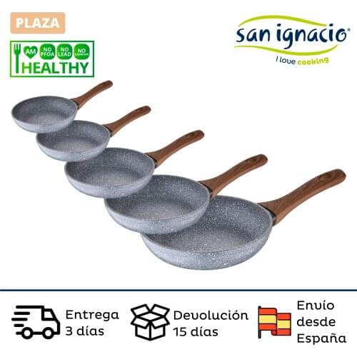 Set of pans (20/22/24/26/28cm) SAN IGNACIO Daimiel in aluminum forged non-stick suitable for induction