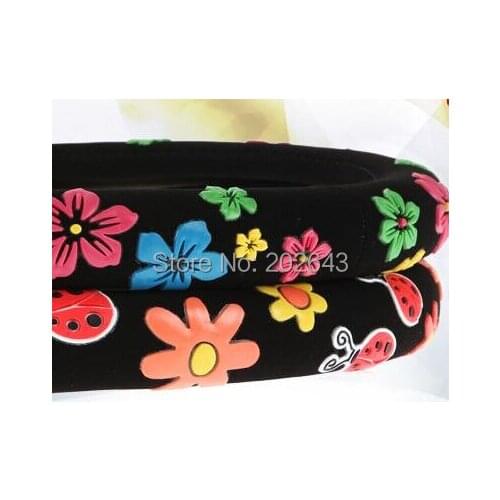 SC062 3D design fashionable leather car steering wheel cover with pvc 38cm size universal for racing steering wheel kia k2