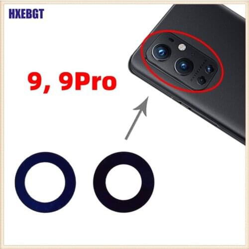 2 PCS Back Camera Glass Lens For Oneplus 9 , 9 Pro Main Camera Lens Cover Glass With Sticker Glue Smartphone Repair Parts