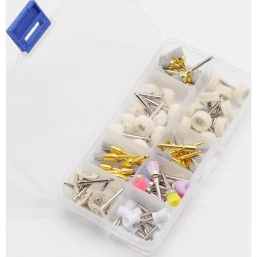 Dentistry 1Box Prophy Polishing Brush Alumina Nylon Cotton Wool Felt Wheel Cup