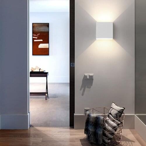 Cube COB LED 7W 85-265V Indoor Lighting Wall Lamp Modern Home Lighting Decoration Sconce Aluminum Lamp For Bath Corridor