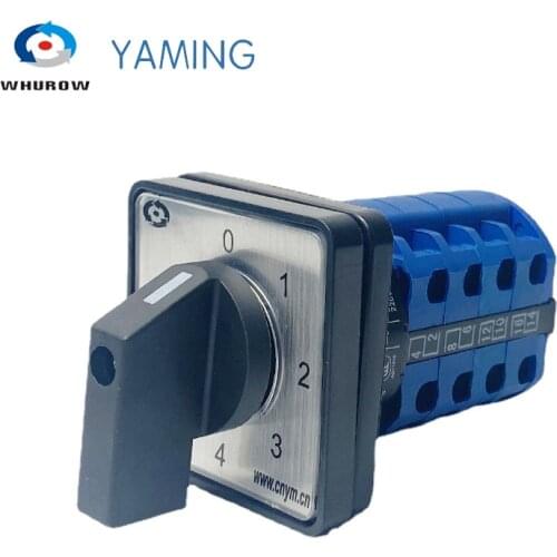 Yaming electric YMW26-20/4 20A 4 poles 0-4 position control motor circuit Universal changeover rotary cam switch