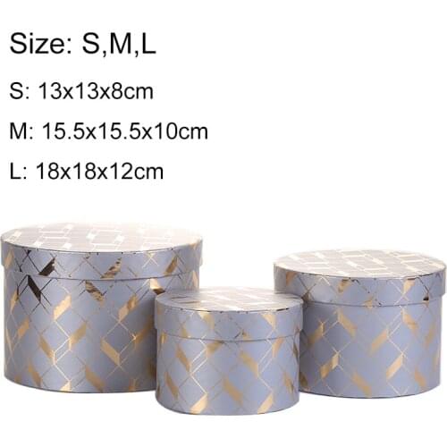Boutique Flower Cylinder Bucket Marble Geometric Gift Box Valentines Day Flower Case Birthday Gift Package