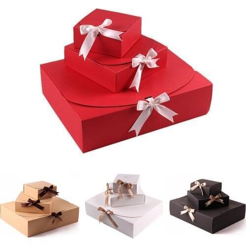 1pc Kraft Paepr Baking Cookies Gift Box Packaging Valentines Day Shirt Packaging Boxes Birthday Weeding Valentines Day