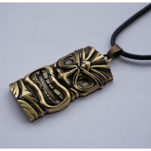 10PCS Hawaiian Traditional Tribal Tiki Mask Pendant Necklace For Men/Women Jewelry