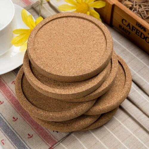 100pcs Classic Round Plain Cork Coasters Drink Wine Mats Cork Mat Drink Juice Pad for Wedding Party Gift Favor lin4008
