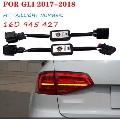 16D 945 427 For VW Golf Jetta GLI 2017-2018 Black Dynamic Turn Signal Indicator LED Taillight Add-On Module Cable Wire Harness