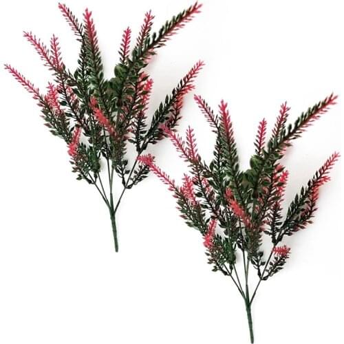 2pcs Romantic Lavender Home Plastic Decoration Accessories Vase Decoration For Home Artificial Flowers Grain Fake Plant