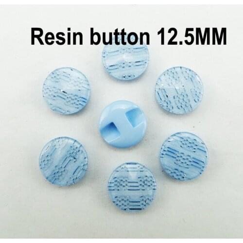25PCS 12.5MM Bright Stripes Blue Dyed RESIN Shirt Buttons Coat Boots Sewing Clothes Accessory Sweater ButtonR-1799