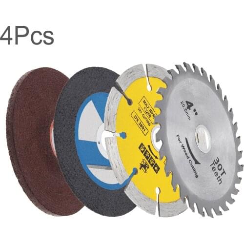 4pcs/set Angle Grinders Cutting Suit with Metal Cutting Blades for Cutting / Grinding / Polishing