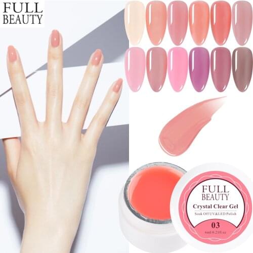 6ml Opal Jelly Gel Nail Polish Transparent Nude Color Pink UV Gel For Nails Soak Off Gellac Varnish For Manicure Design CH1777