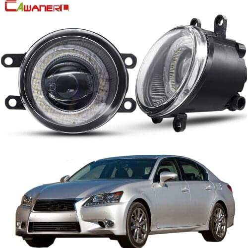 2 X Angel Eye Fog Light Assembly Car LED DRL Fog Daytime Running Light 30W 8000LM 12V For Lexus GS350 GS460 GS450h 2011-2015