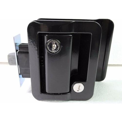 RV Camper Door Black Latch Lock Key Car Trailer Cabinet Latch Handle Panel Lock RV Accessories for Truck Home Office Motorhome
