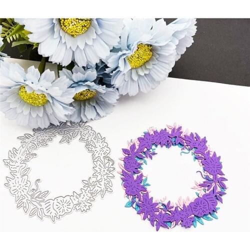 Flower Frame Metal Cutting Dies Wreath Stencils for DIY Scrapbooking Photo Album Decorative Embossing Crafts Die Cuts