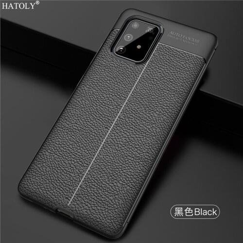 For Samsung Galaxy A91 Case Cover Luxury Leather Soft Silicone TPU Bumper Back Cover For Samsung A91 Phone Case For Samsung A91