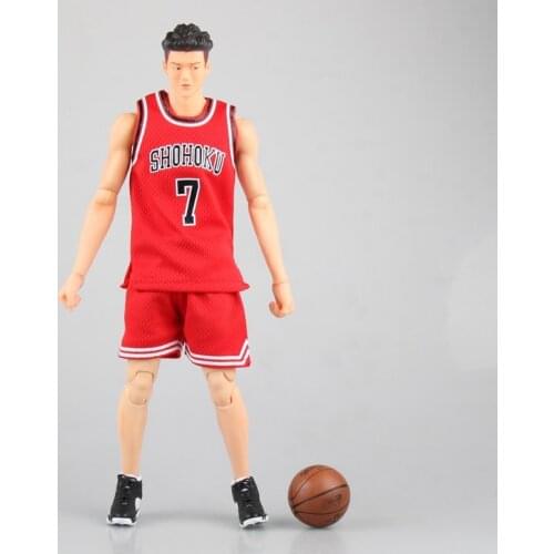 34CM Japanese classic anime figure SLAM DUNK Rukawa Kaede No.7 action figure collectible model toys for boys