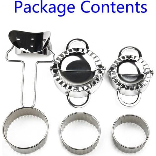 Dumpling Mold Mould Stainless Steel Dough Presser Maker Cutter Tools Set Dumpling Skin Mold Kit Kitchen Tools