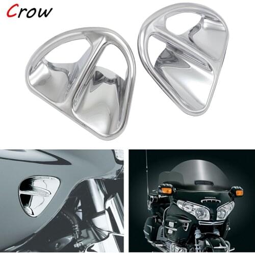Motorcycle Chrome Fairing Air Intake Accents Grilles For Honda Goldwing Gold Wing GL1800 GL 1800 2001-2010 2002 2003 2004 2005