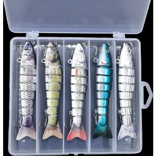 3pcs/5pcs Joined Swimbait Fishing Lures Set Multi Segments 13.5cm 28.5g Sinking Wobblers Hard Bait For Bass Isca Crankbait Pesca
