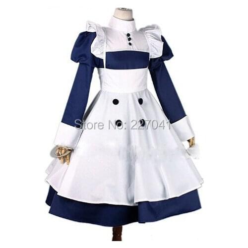 Black Butler Kuroshitsuji Mey-rin Cosplay Costume Halloween Custom Made Free Shipping