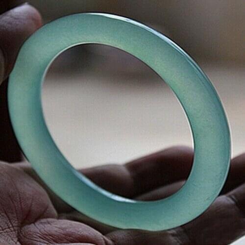 Hot Selling Natural Hand-carved Men and Women Jewelry Light Green Jade Bangle Round Bracelet 56~63mm Amulet Gift