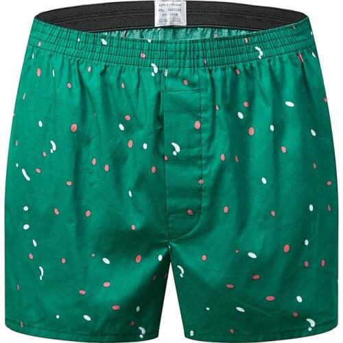 3XL Mens Boxer Shorts Printed Cotton Underwear Loose Causal Sleep Bottoms Boxershorts Lounge Pants Pajamas Panties Plus Size
