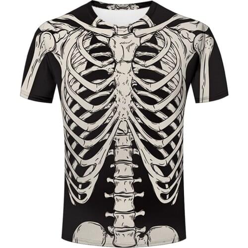 New 2021 3D Printed Horror Skeleton Kids Boy Girl Unisex T Shirt Summer Fashion Casual Men Women Couple Funny T-Shirt Tops Tees