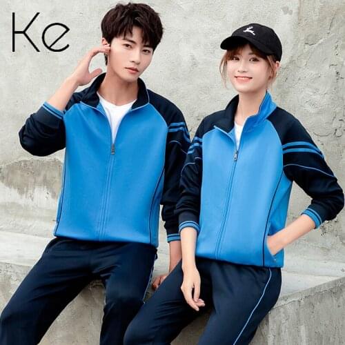 KE New 2021 Uniforms Couple unisex Leisure polyester Sportswear men sports set men tracksuit women