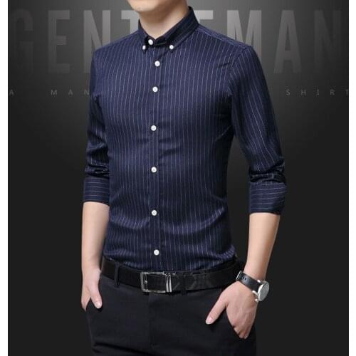 New Arrival Autumn Casual Mens Shirt Fashion Mens Dress Shirt Long-sleeved Plaid Shirts Summer Slim Fit Hip Hop Clothes