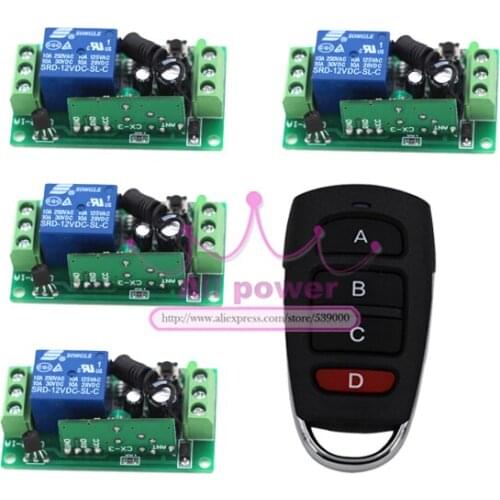 New DC 12V 10A Wireless Remote Switch / Remote Control Switches / Electrical Switch 315Mhz/433Mhz Controller Built-in Battery