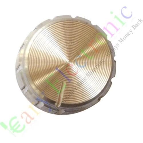 Wholesale and retail 50pc 17mm Pedal Top skirted Silver knob Guitar tube Amp JAZZ BASS audio DIY part free shipping