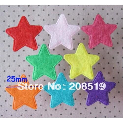 PA0006 Decorative non-woven flower 400pcs mixed 25mm&1" Star shape Felt Craft jewelry accessory