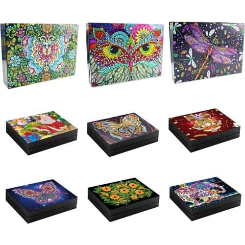 Jewellery Packaging Display Case Portable Travel Necklace Earrings Organiser DIY PU Leather 5D Diamond Painting Desktop Box