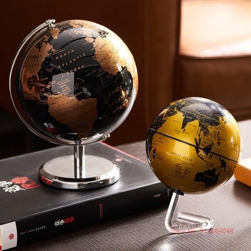 Childrens Day Gifts Vintage Home Decor Kids Room Accessories Plastic English Version Globe Auto-Rotating Glowing World Globe