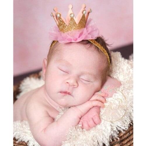 Baby birthday Headband Childrens Headwear Female Baby Tiara Headband Hair Crown Hair Accessories
