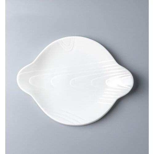 European-style Simple White Ceramic Dinner Plate Salad Pasta Plate Household Tableware Set Kitchen Utensils Porcelain Decoration