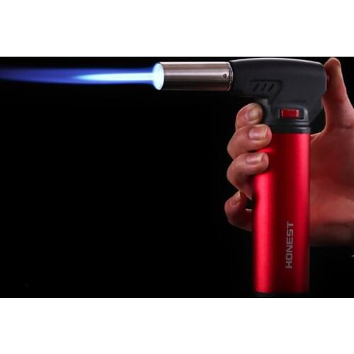 Straight Into The Blue Flame Spray Gun Candle Kitchen Torch Barbecue Outdoor Appliance Butane Windproof Lighter Mens Gift