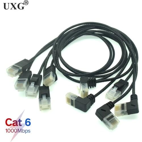 Superfine Ultra Slim Cat6 Ethernet Cable RJ45 Right Angle UTP Network Cable Patch Cord Cat6a Lan Cables for Laptop Router TV BOX