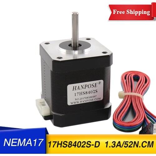 17HS8402S Nema 17 Stepper Motor 1.3A 42x 48mm For 3D printer 4-lead 42 Motor Nema17 Stepper Motor