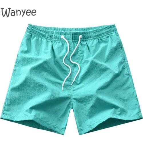 2021 Summer Fashion Shorts Solid Color Simple Beach Pants Mens Casual Plus Sizes new Elastic Waistband String Streetwear