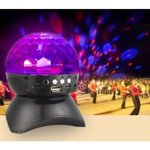 LED Colorful Wireless Bluetooth Speaker mobile Stage audio Light Club Portable Party DJ Controller Projector card TF KTV