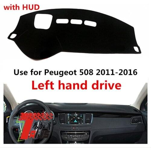 TAIJS Factory 3 Colors Car Dashboard Cover Sun Shade Mat Fit for Peugeot 508 2011 2012 2013 2014 2015 2016 Left Hand Drive